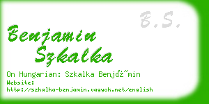 benjamin szkalka business card